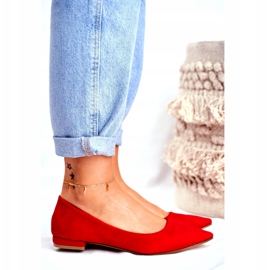 EVE Ballerinas für Damen in Spitz Wildleder Rot Westley 2