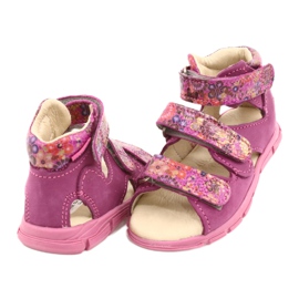 Mazurek Mädchen mit hohen Ledersandalen 291 Pink rosa 3