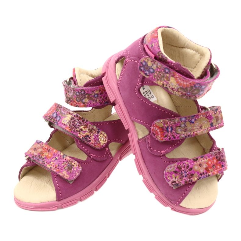 Mazurek Mädchen mit hohen Ledersandalen 291 Pink rosa 4