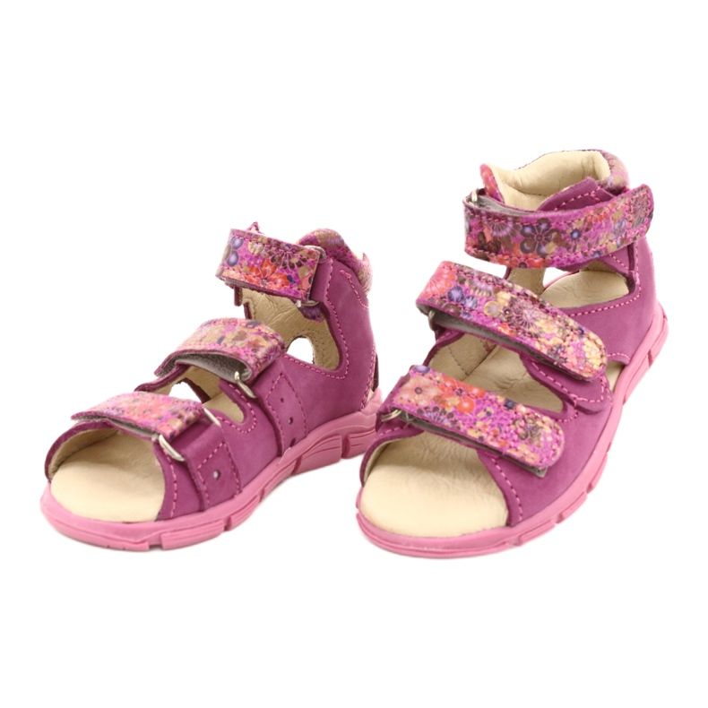 Mazurek Mädchen mit hohen Ledersandalen 291 Pink rosa 2