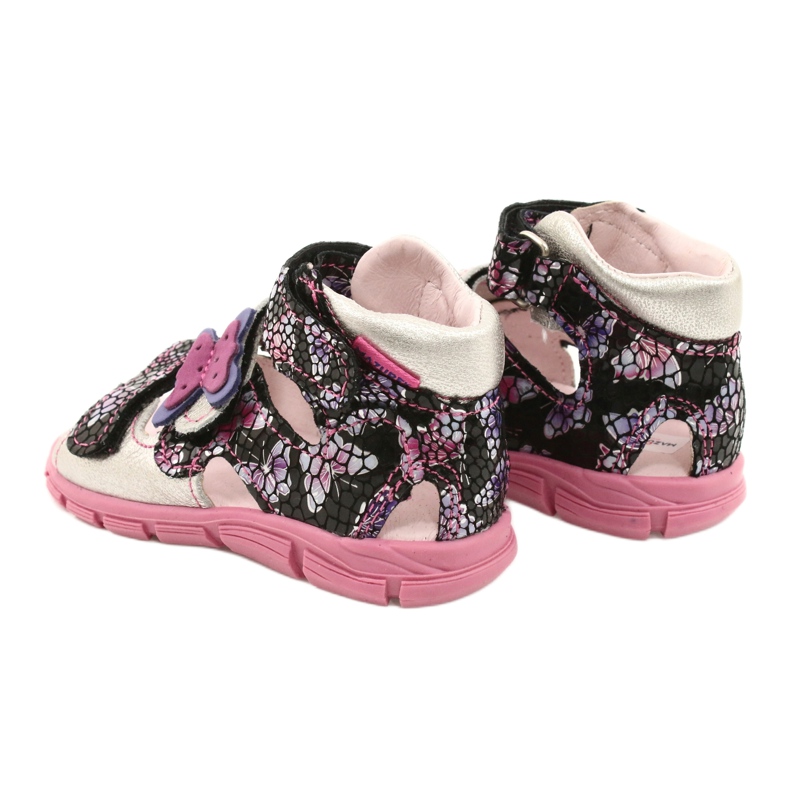 Mazurek Mädchen aus Ledersandalen hoch präventiv 291 mit einem Schmetterling silber- 5