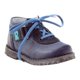 Jungen-Lederstiefel 1456 marineblau RenBut 1