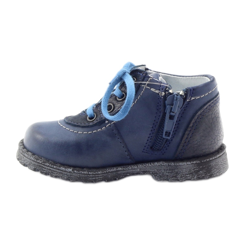 Jungen-Lederstiefel 1456 marineblau RenBut 2