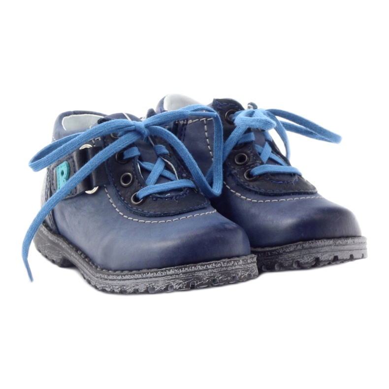 Jungen-Lederstiefel 1456 marineblau RenBut 4