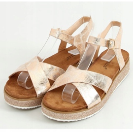 Damen Sandalen Champagner 100-139SA-1 Champagner mehrfarbig rosa 1