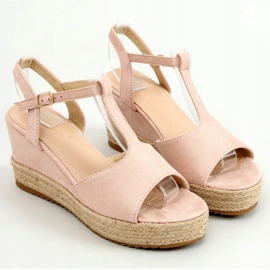 Pink Espadrilles auf Keilabsatz pink WX-08 Pink rosa 1