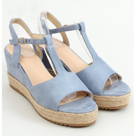 Blaue Espadrilles auf Keilabsatz WX-08 LT.BLUE 1
