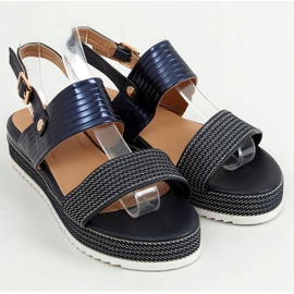 Marineblaue Sandalen für Damen YQ16 Blue navy blau 1