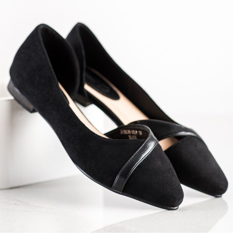 SHELOVET Stylische Ballerinas schwarz 1