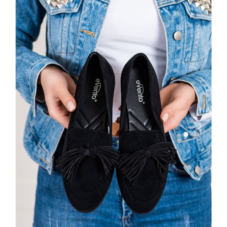 Evento Wildleder Herren mit Fransen schwarz 2