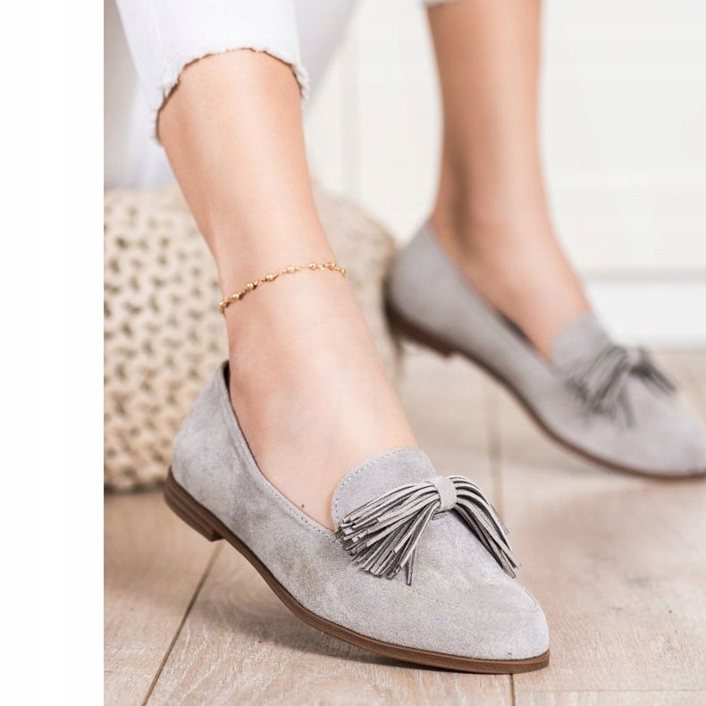 Evento Wildleder Herren mit Fransen grau 1