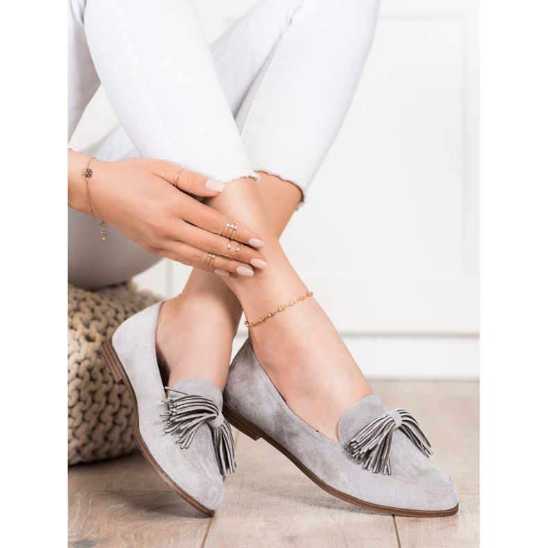 Evento Wildleder Herren mit Fransen grau 2