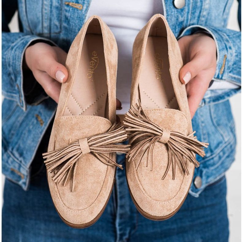 Evento Wildleder Herren mit Fransen beige 1