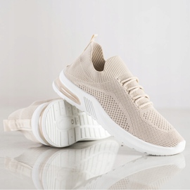 Diamantique Beige Sportschuhe 1