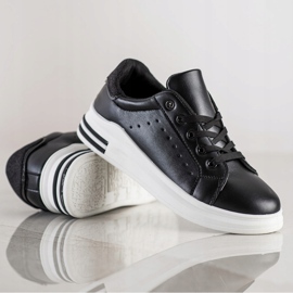 Diamantique Sneakers mit Glitzereinsatz schwarz 1