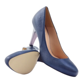 Mojo Pumps bequeme blaue Metallic-Heels mehrfarbig 3