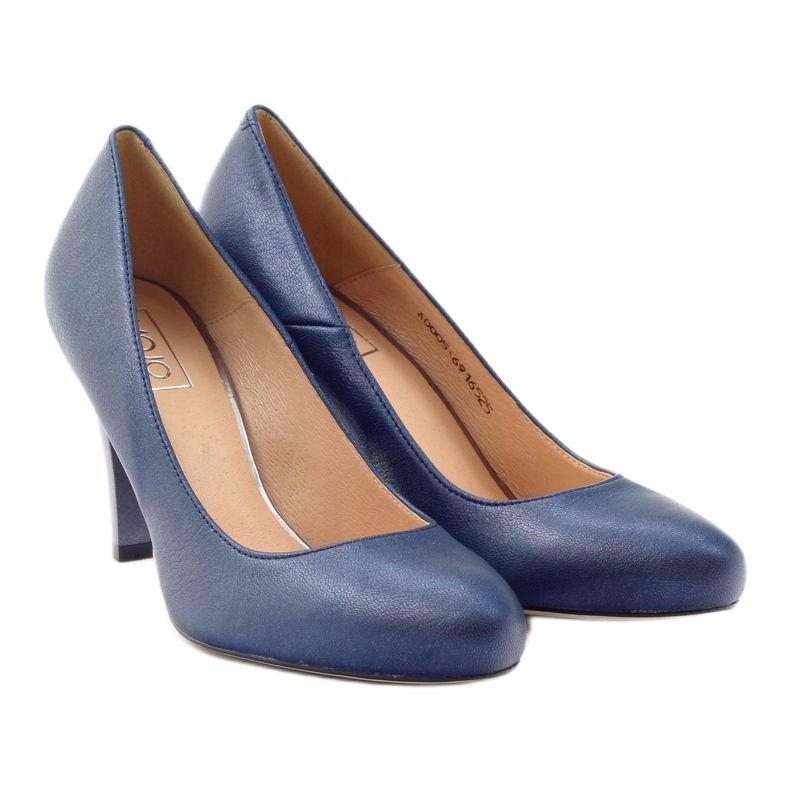 Mojo Pumps bequeme blaue Metallic-Heels mehrfarbig 4