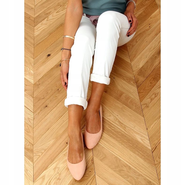 Glatte Ballerinas Wildleder rosa CC212P Pink 1