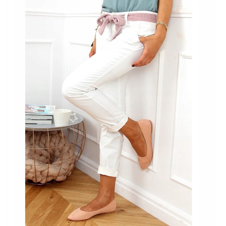 Glatte Ballerinas Wildleder rosa CC212P Pink 2