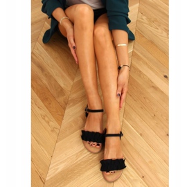 Schwarze Damensandalen WL1635 Schwarz 1