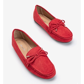 Rote Loafer mit Deonte-Schleife 1