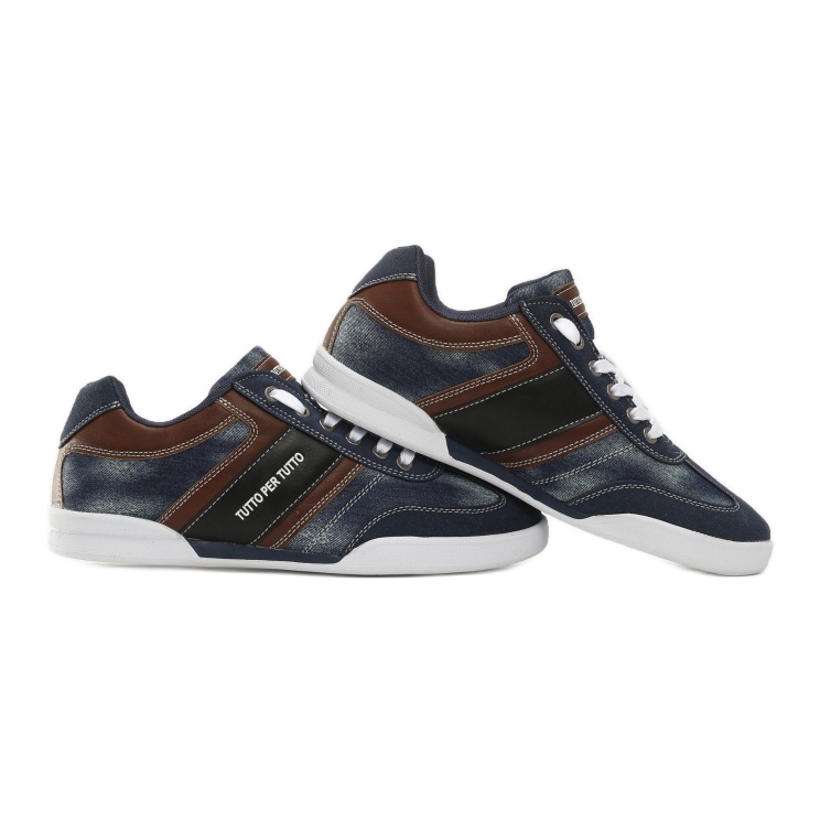 Vices Laster B873-13 Marine braun navy blau 2