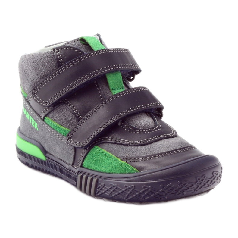 Graue und grüne Klettstiefel Bartek 91756 schwarz mehrfarbig 1