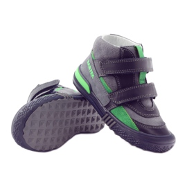 Graue und grüne Klettstiefel Bartek 91756 schwarz mehrfarbig 3