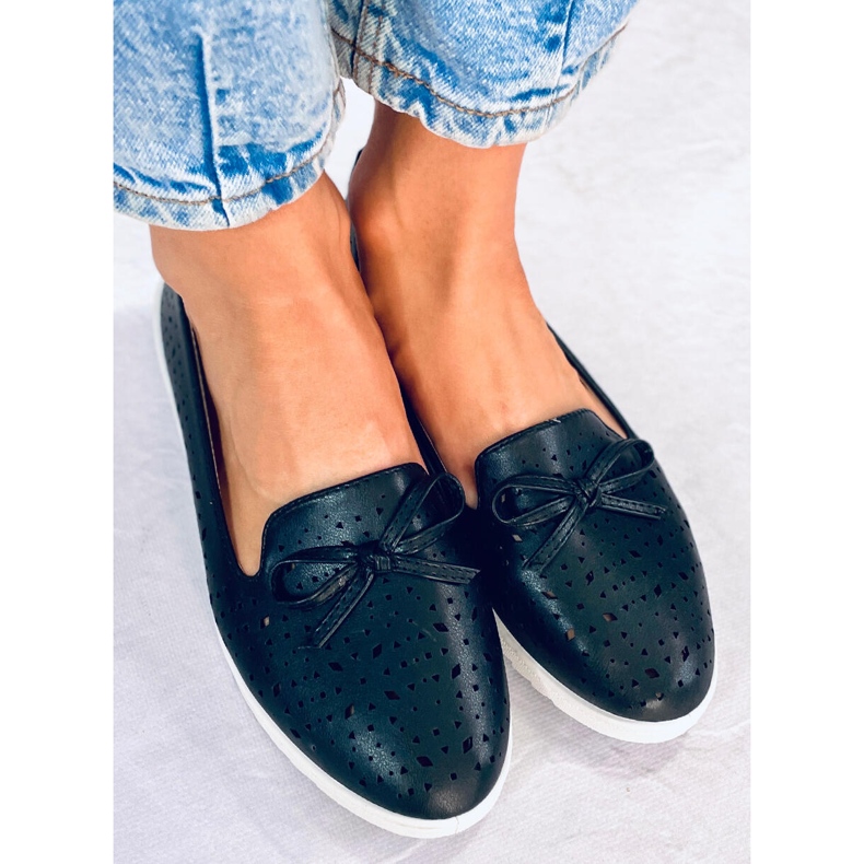 Schwarze durchbrochene Herren DY-05 Schwarz 1