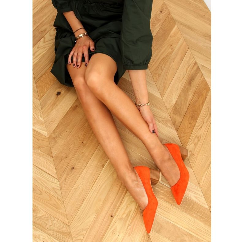 Pumps auf Holzabsatz orange CL75P Orange 1