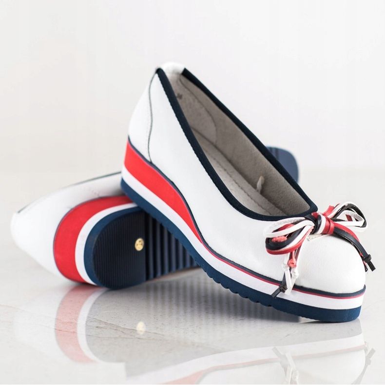 Filippo Bequeme Lederpumps weiß 1