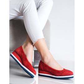 Filippo Keilpumps aus Leder rot 2