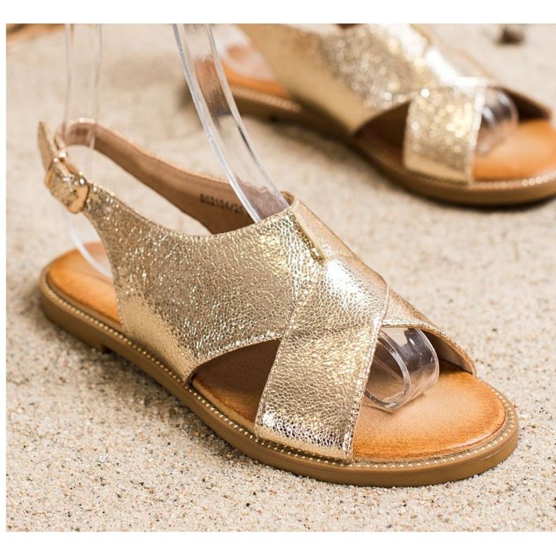 Filippo Klassische goldene Sandalen 1