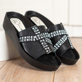 Filippo Mode Hausschuhe aus Leder schwarz 1