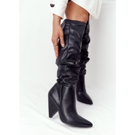 Damen Lederstiefel Lu Boo Schwarz 1