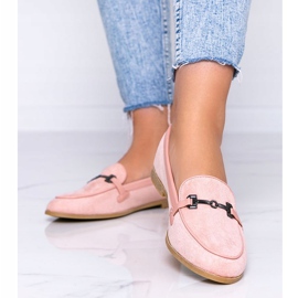 Juliette rosafarbene Loafer aus Öko-Wildleder 1