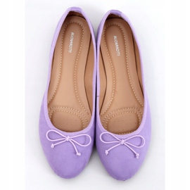 Lila Wildlederballerinas für Damen 1JB-19116 Lila 1