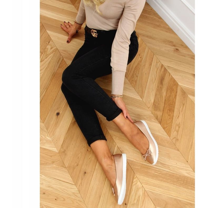 Champagner Damen Ballerinas DY-10 Champagne rosa 2