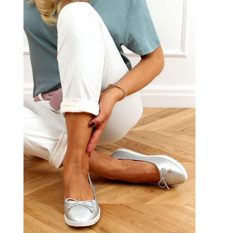 Silberne Damenballerinas DY-10 Silver silber- 1