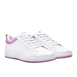 Holografische Sneaker Madalynn in Weiß und Pink 1