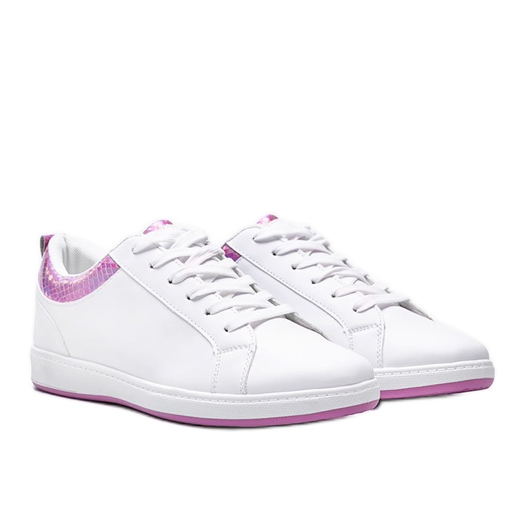 Holografische Sneaker Madalynn in Weiß und Pink 1