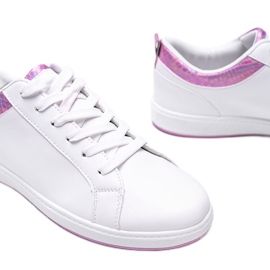 Holografische Sneaker Madalynn in Weiß und Pink 2