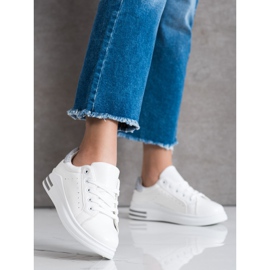 Diamantique Sneakers mit Glitzereinsatz weiß 1