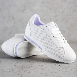 SHELOVET Stylische durchbrochene Sneakers weiß 1