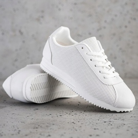 SHELOVET Stylische durchbrochene Sneakers weiß 1