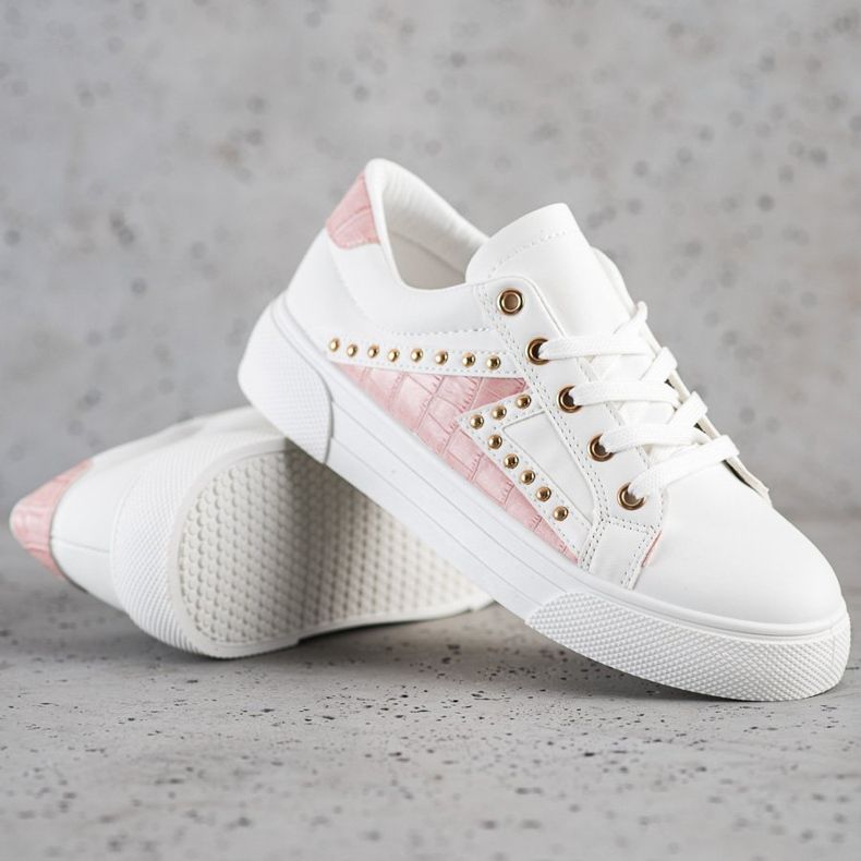 SHELOVET Turnschuhe aus Öko-Leder weiß 1