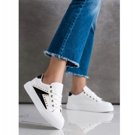 SHELOVET Turnschuhe aus Öko-Leder weiß 1