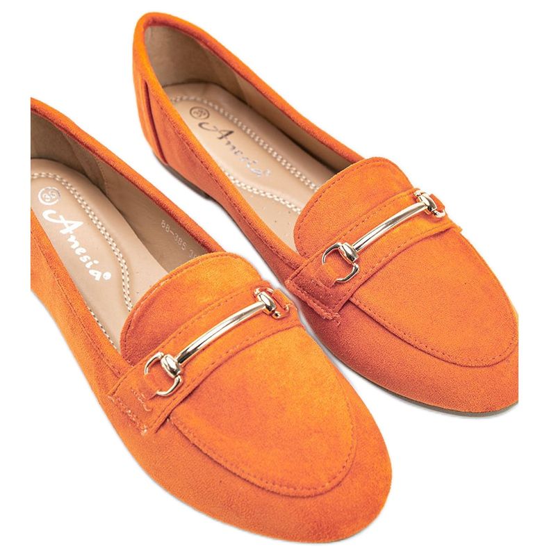 Orange Brynn Loafer aus Öko-Wildleder 1