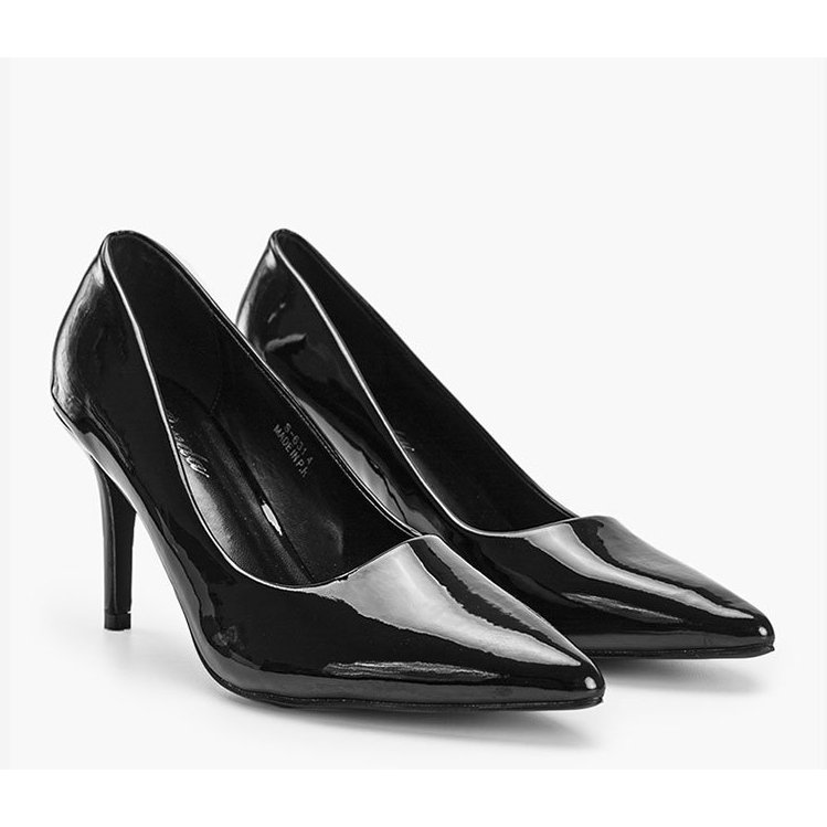 Schwarze Pumps aus Kunstleder Ally 1
