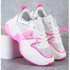 SHELOVET Sneakers mit modischen Mesh-Schuhen weiß 2